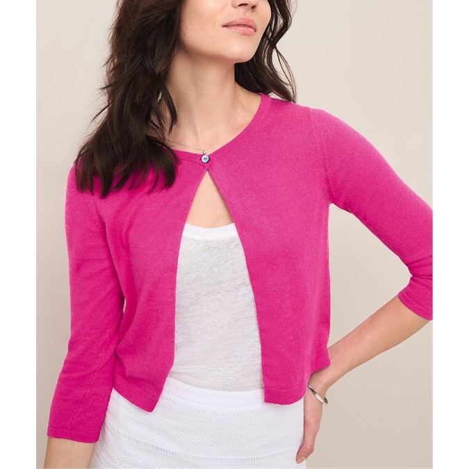 hot pink cardigan sweater