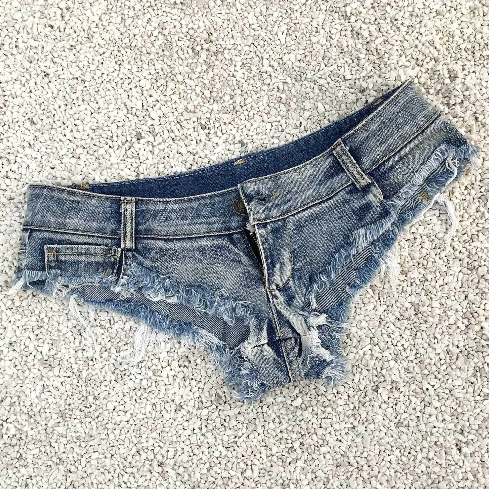 denim booty shorts
