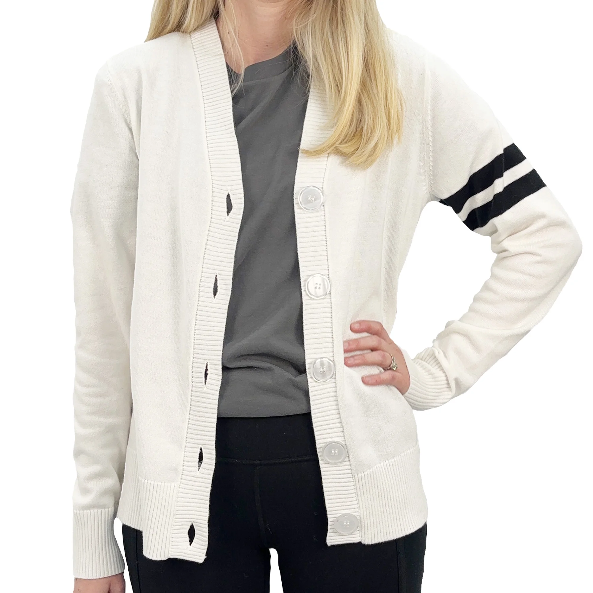 varsity sweater cardigan