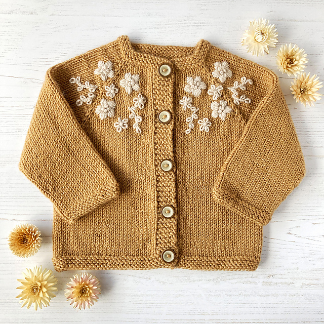 embroidered cardigan sweater