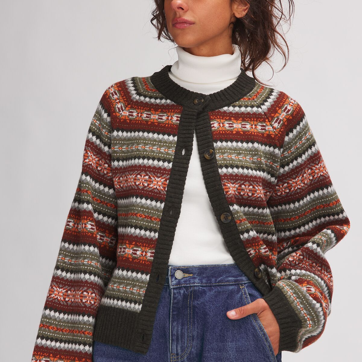 fair isle sweater cardigan-