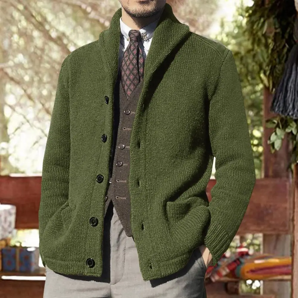 mens cable knit cardigan sweater