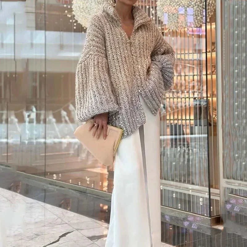 embellished cardigan sweater