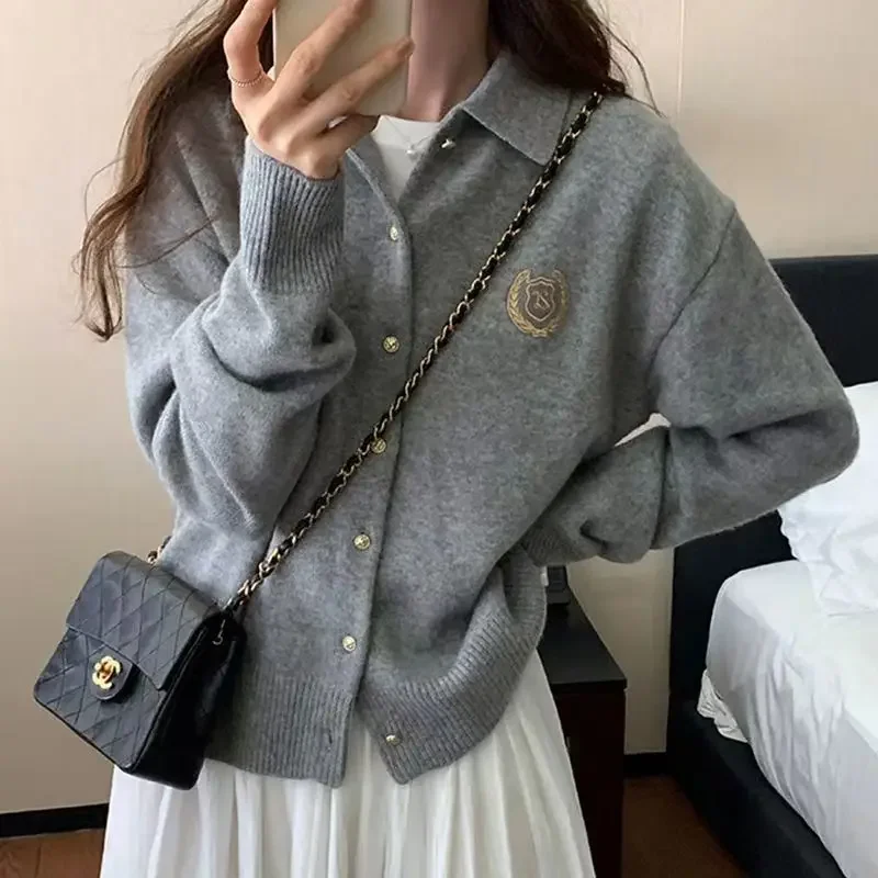 collared cardigan sweater