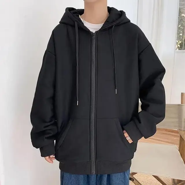 thin zip up hoodie