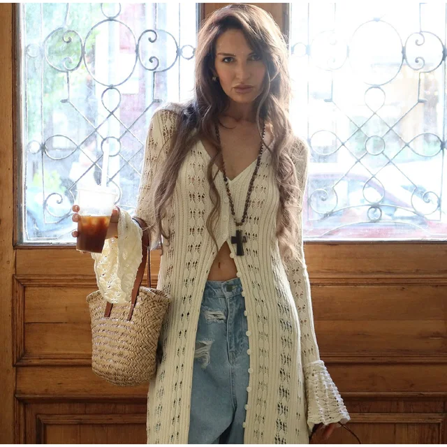 longline cardigan sweater