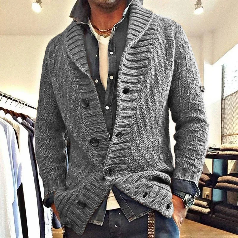 mens cable knit cardigan sweater