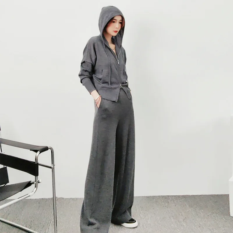 knit zip up hoodie