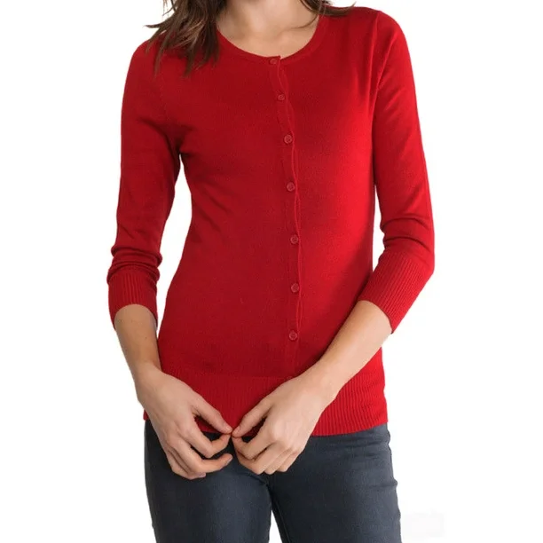 fitted cardigan sweater