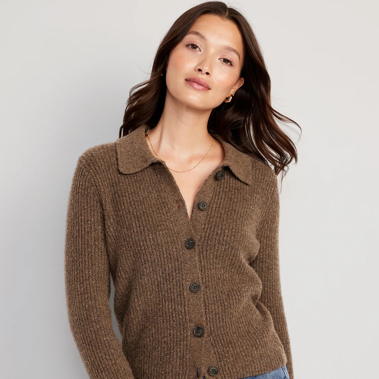 collared cardigan sweater