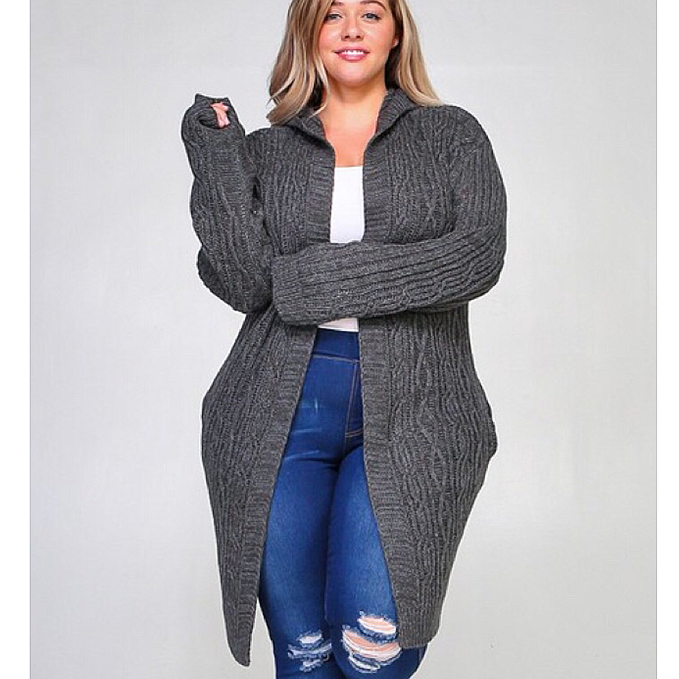 hooded sweater cardigan