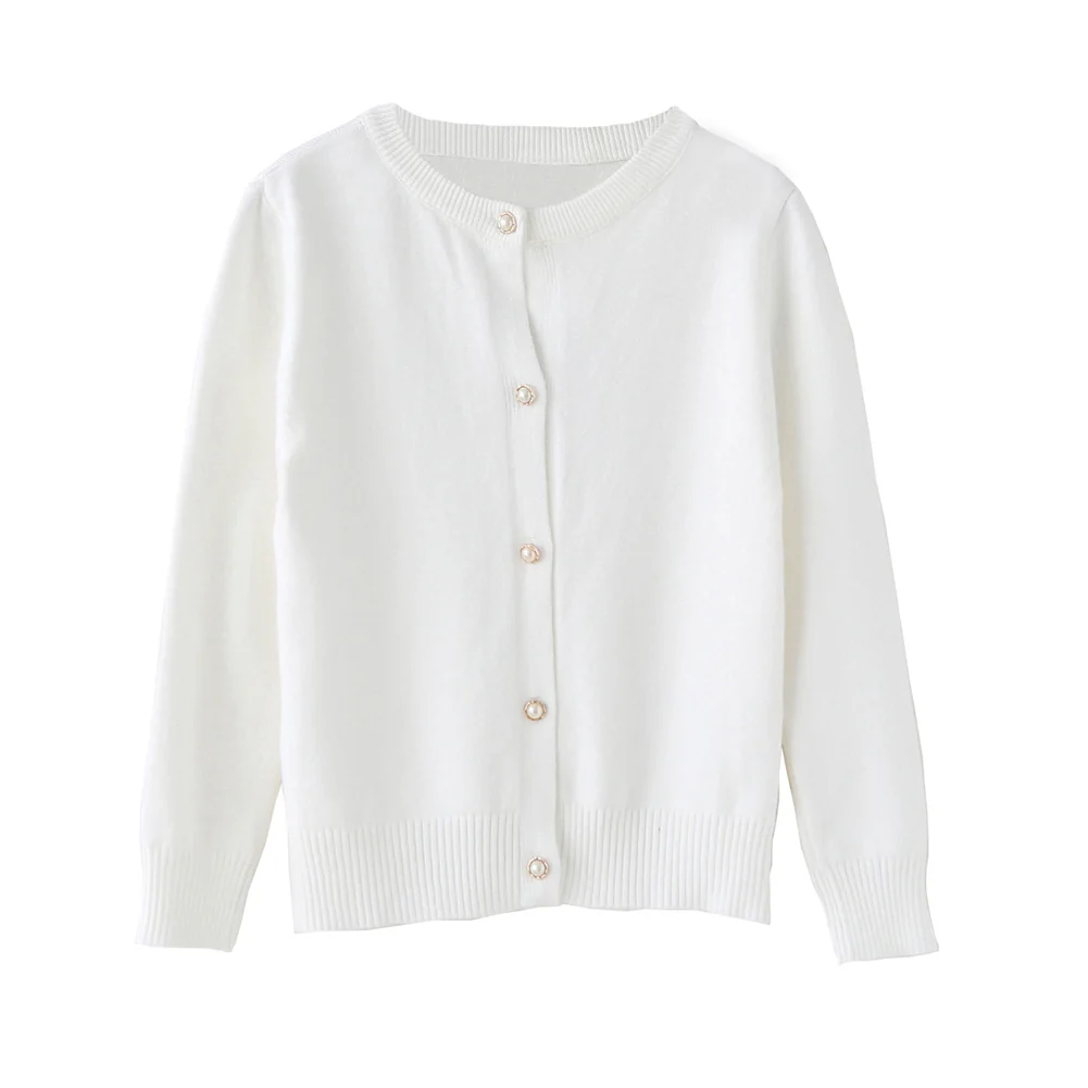 girls white cardigan sweater