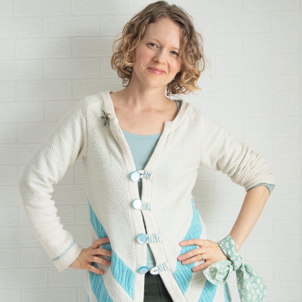 turn a sweater into a cardigan