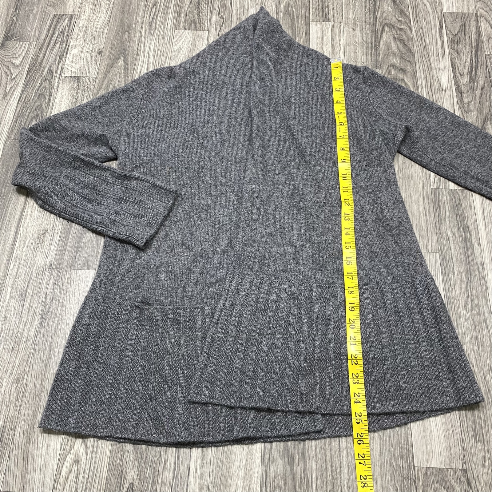 gray cardigan sweater