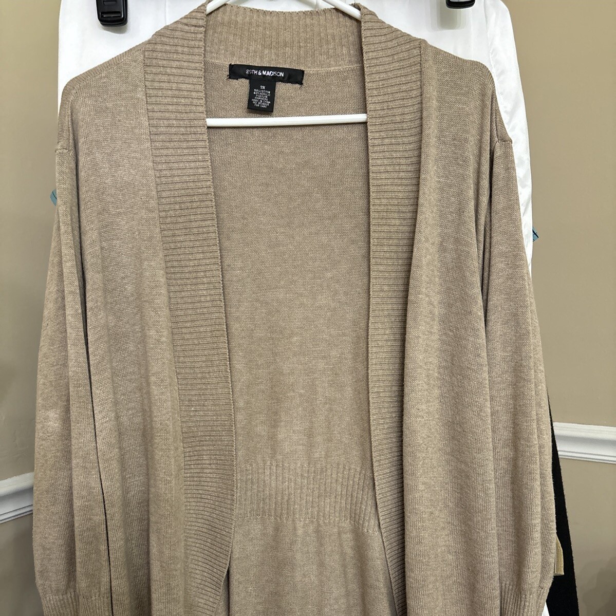 tan cardigan sweater