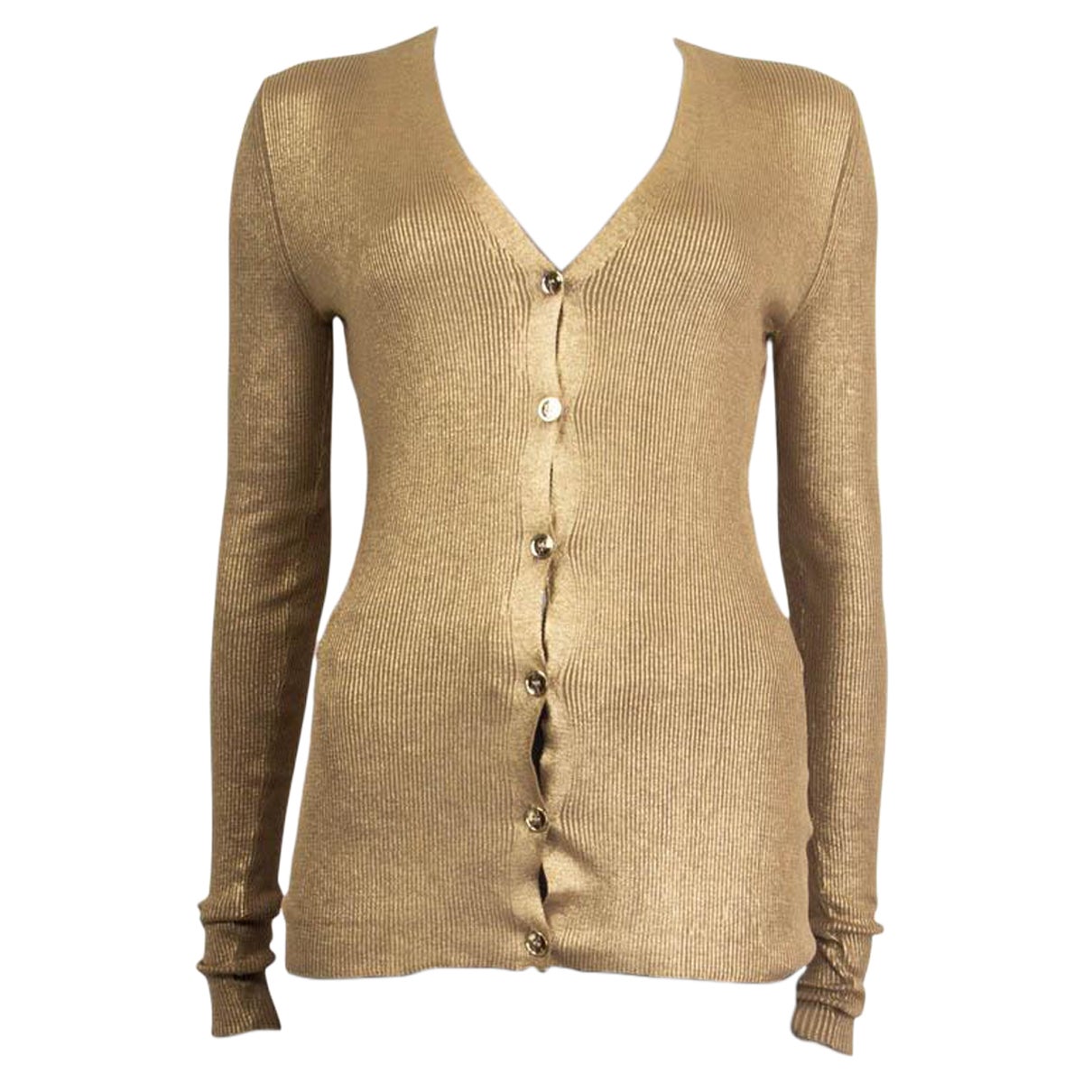 gold cardigan sweater