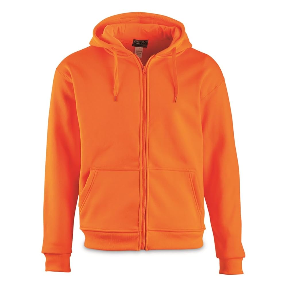 orange zip up hoodie