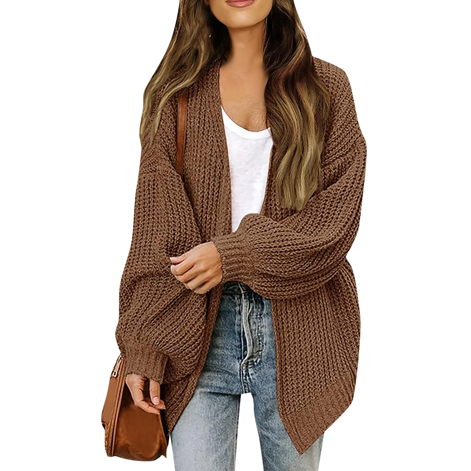 brown sweater cardigan