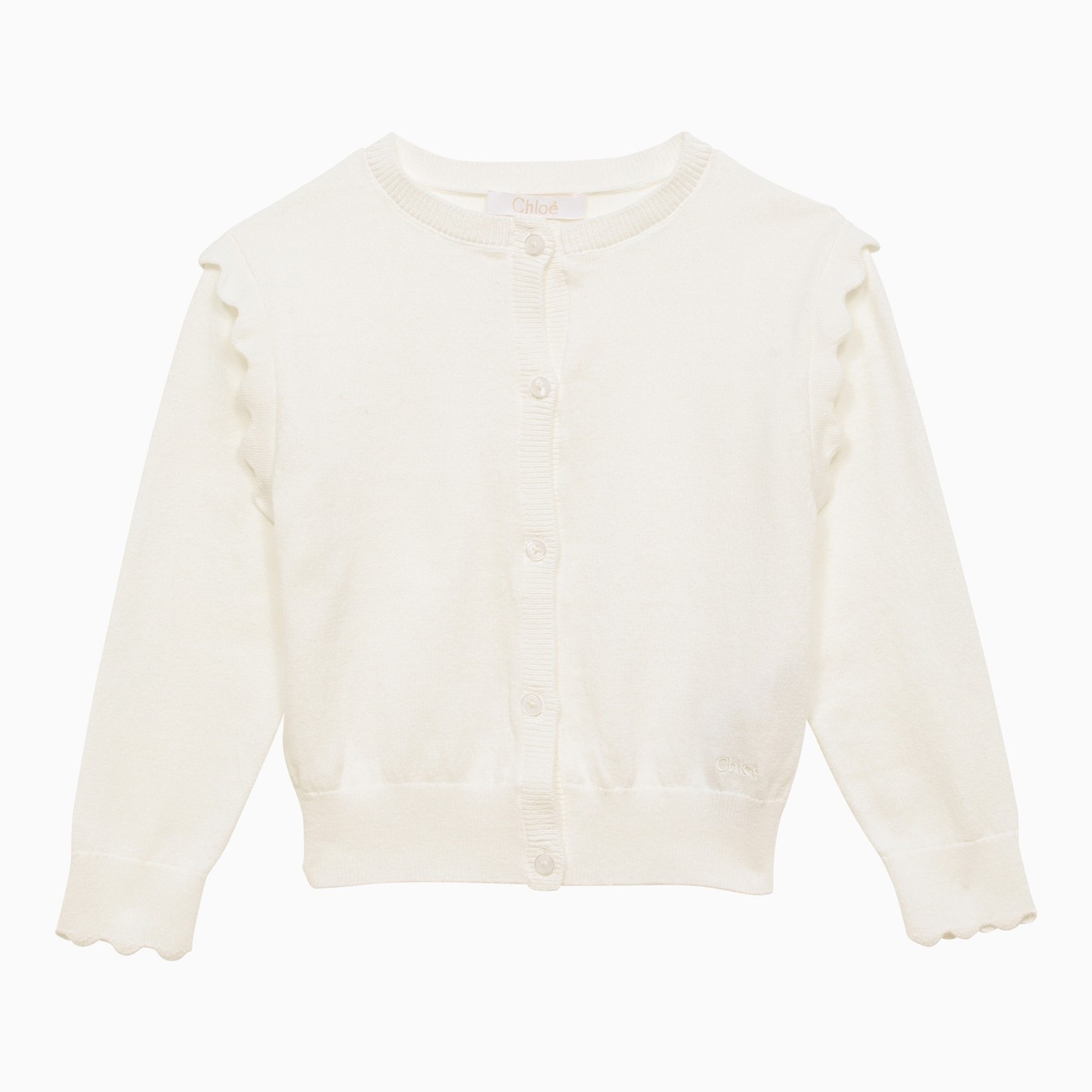 white cotton cardigan sweater