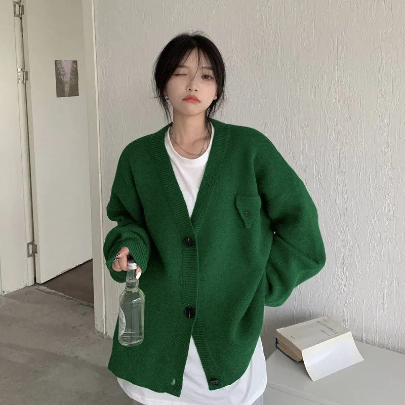 green sweater cardigan