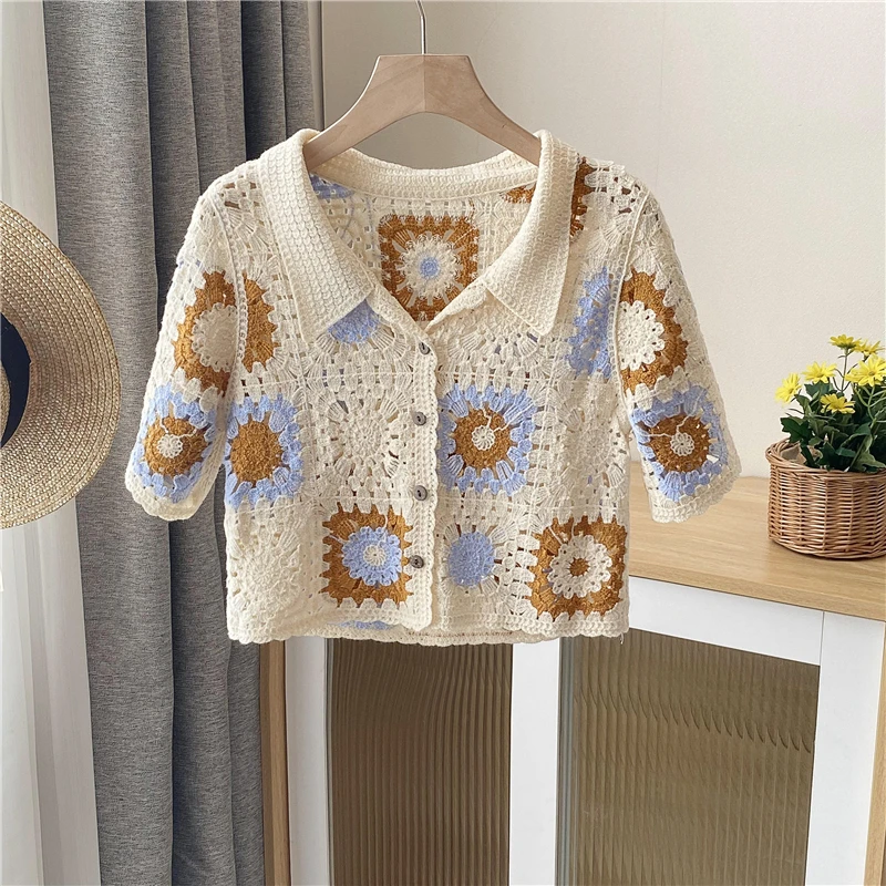 short sleeve sweater cardigan