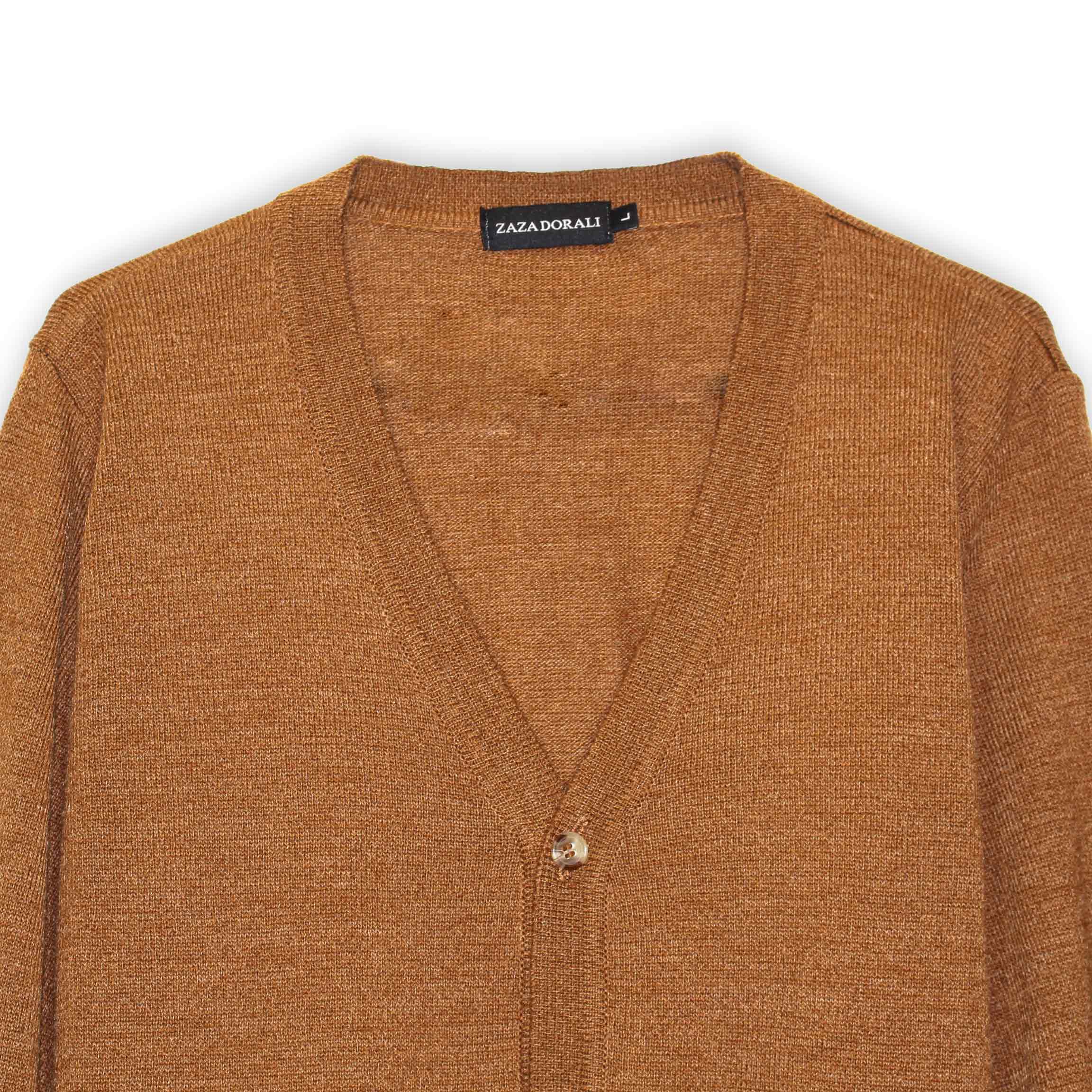 camel cardigan sweater