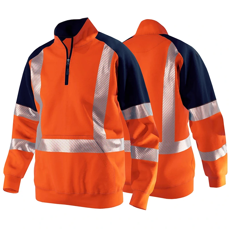 orange zip up hoodie