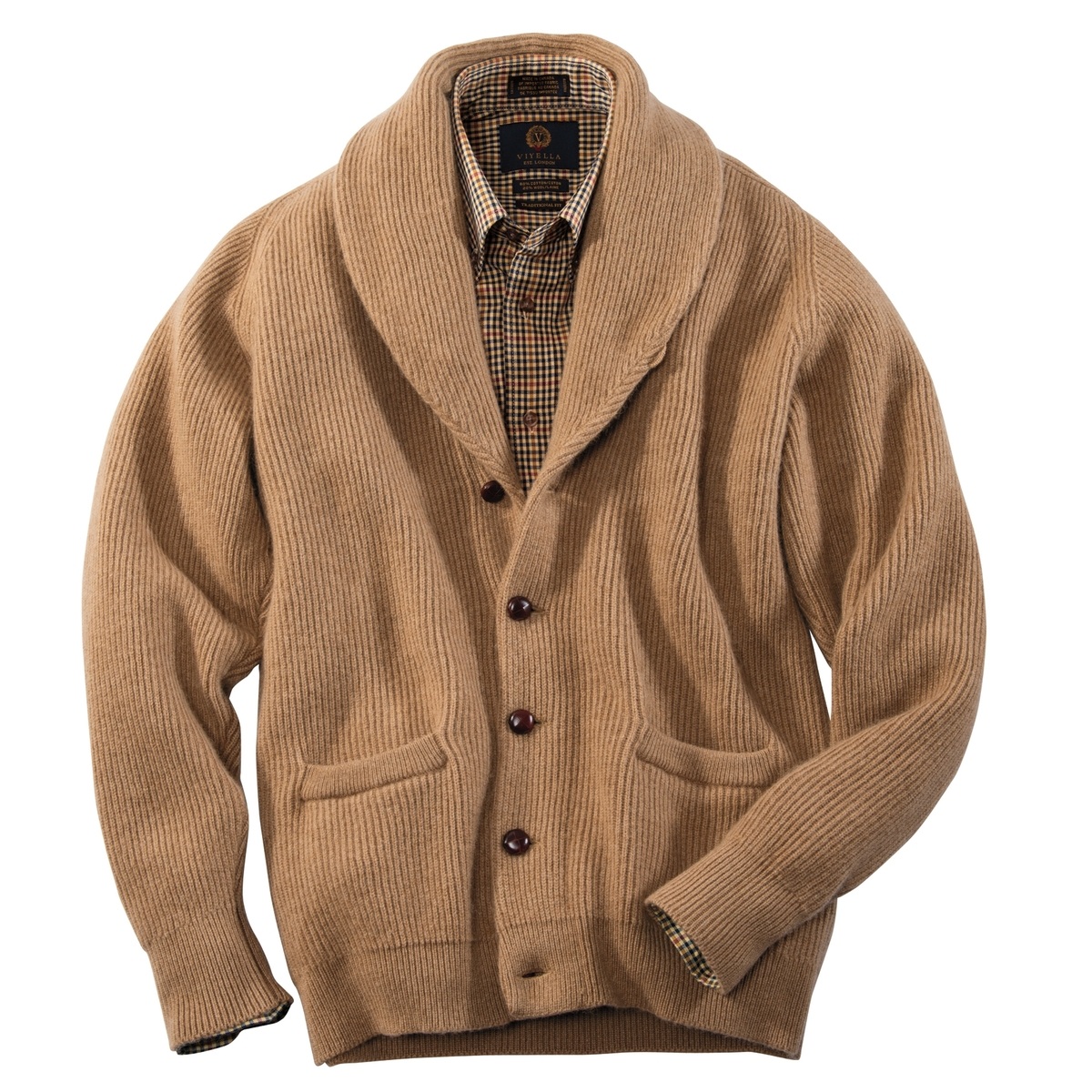 camel cardigan sweater