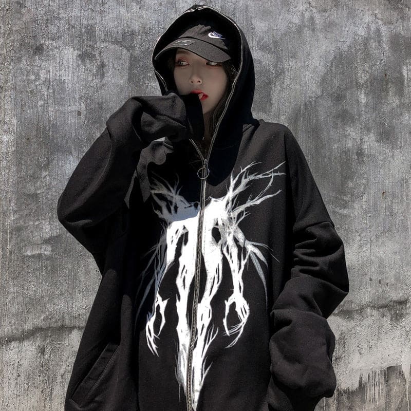 zip up hoodie y2k